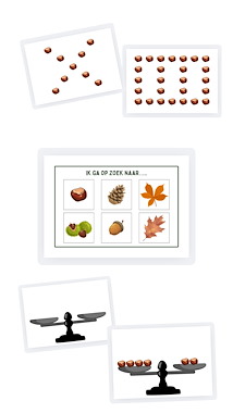 Lesmateriaal Herfst: boszoektocht + kastanjes wegen + vormen kastanjes van auteur JufkeSarah slide 1