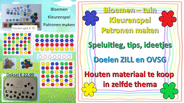 Lesmateriaal bloemen kleurenspel - patroon maken van auteur Little Play Friends