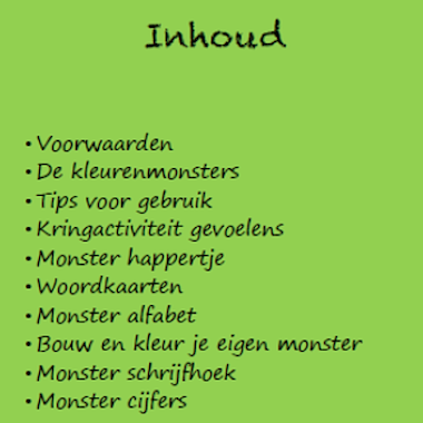 Lesmateriaal Thema (kleuren) Monsters van auteur Monique ter Keurs slide 3