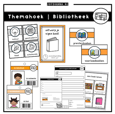 Lesmateriaal Themahoek | de bibliotheek van auteur Juf Shanna slide 2