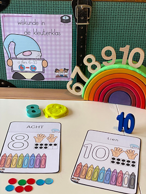 Lesmateriaal wiskunde in de kleuterklas cijfers 6-10 van auteur katrotje slide 4