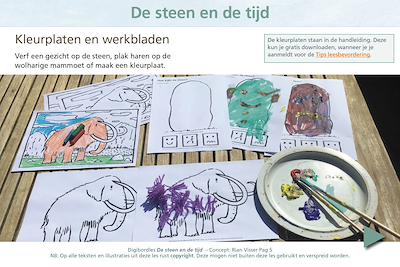 Lesmateriaal De steen en de tijd, digibordles onderbouw van auteur Rian Visser slide 2