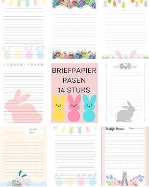 Lesmateriaal Pasen briefpapier van auteur Little Play Friends