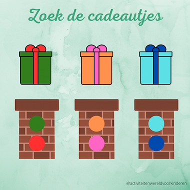 Lesmateriaal Sinterklaas - zoek de cadeautjes en vul de schoorstenen van auteur Nanny Melissa