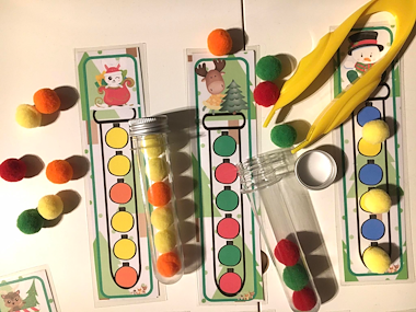 Lesmateriaal De kerstballen-buisjes: opdrachten -patroon - fijne motoriek van auteur Little Play Friends slide 2