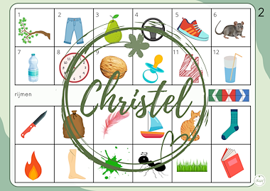 Lesmateriaal Mini loco rijmen van auteur juf Christel13 slide 2