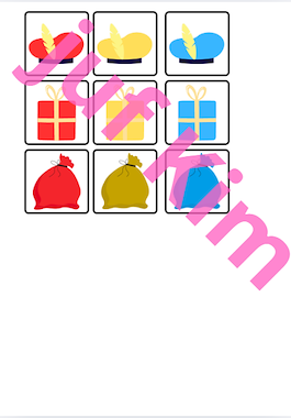 Lesmateriaal Sinterklaas matrix (1 rond kleuren - 1 rond plaatsbepaling) van auteur Juf KimW slide 4