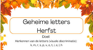 Lesmateriaal Herfst: geheime letters van auteur Deklasvanjufdemi slide 1