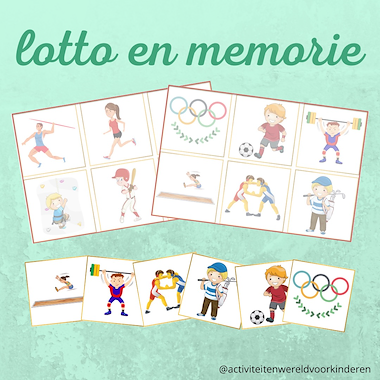 Lesmateriaal Olympische Zomerspelen - lotto en memorie  van auteur Nanny Melissa slide 2