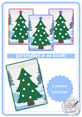 Lesmateriaal Kerstballen in de boom van auteur Van krabbel tot krul slide 1