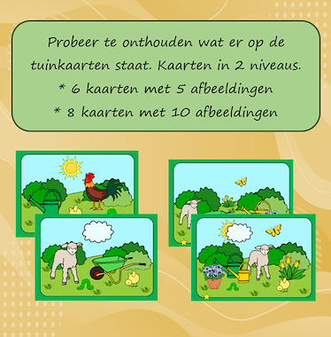 Lesmateriaal Geheugenspel De lentetuin ( +gratis nalegfiguurtjes) van auteur Jabbedabbedoe slide 2
