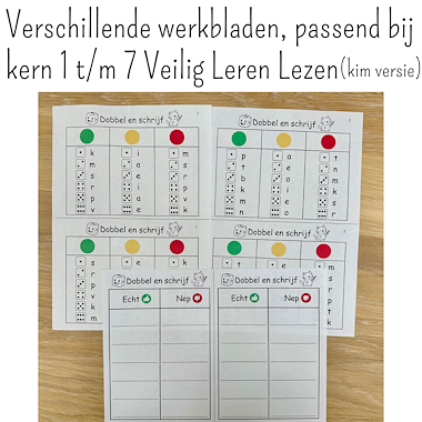 Lesmateriaal Dobbel en schrijf | spelend leren lezen en schrijven groep 3 van auteur My Teacher Shares slide 3