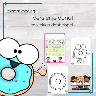 lesmateriaal versier je donut van auteur katrotje