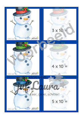 Lesmateriaal Winter - Zaklampspel - Tafel 10 t/m 12 van auteur De klas van juf Laura slide 2