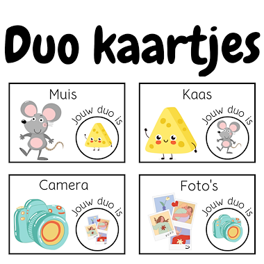 Lesmateriaal Duo kaartjes | Samenwerken in tweetallen | Samenwerkkaartjes van auteur My Teacher Shares