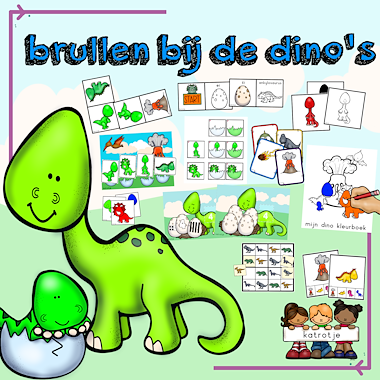 Lesmateriaal brullen bij de dino's van auteur katrotje