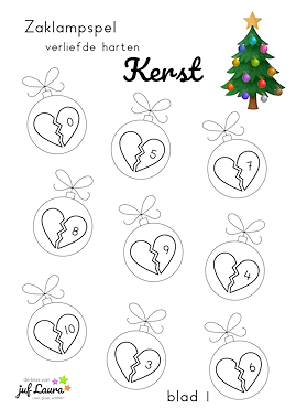 Lesmateriaal Zaklampspel Kerst - verliefde harten van auteur De klas van juf Laura slide 2