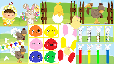 Lesmateriaal kip-ei-kuiken-pasen-lente: Fijne motoriek bundel van auteur Little Play Friends slide 2