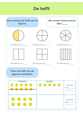 Lesmateriaal De helft en het dubbel van auteur Juf Chloe de mantaklas slide 1