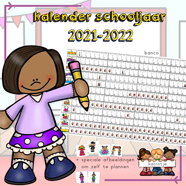 Lesmateriaal kalender schooljaar 2021-2022 van auteur katrotje
