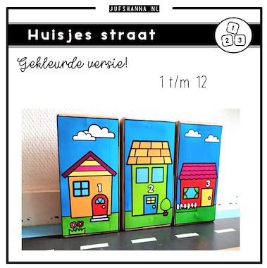 Lesmateriaal Rekenen | Huisjesstraat 1 t/m 12 van auteur Juf Shanna