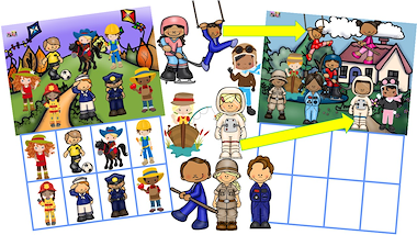 Lesmateriaal associatie - memory - lotto - bingo - beroepen van auteur Little Play Friends slide 3