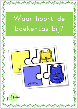 Lesmateriaal Boekentassen puzzel van auteur Juf Nika