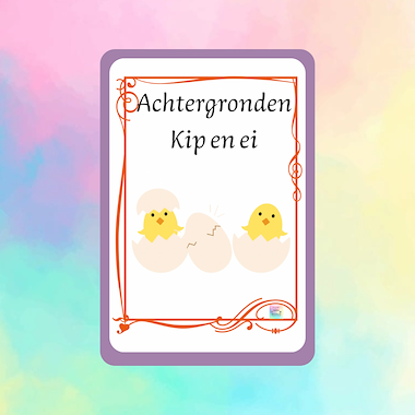 Lesmateriaal Roxillien achtergronden speeltafel kip en ei van auteur kleuterwereldjes van roxillien
