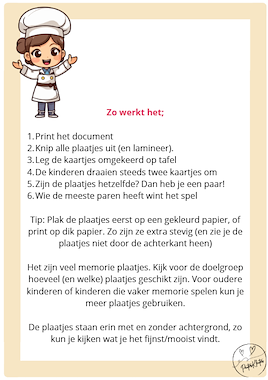 Lesmateriaal De bakker - plaatjes memorie van auteur PeuterKleuter slide 2