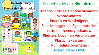 Lesmateriaal Mega peuterbundel - ziek zijn, de dokter van auteur Little Play Friends