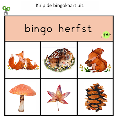 Lesmateriaal Bingo Herfst van auteur Juf Nika slide 2
