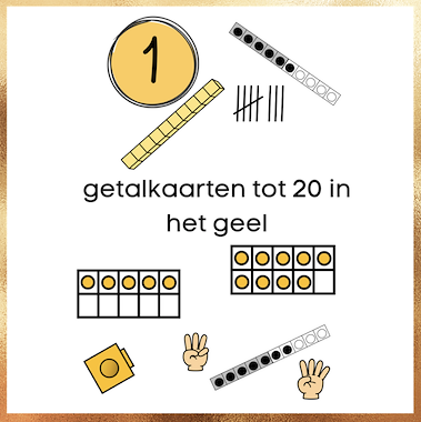 Lesmateriaal getalkaarten tot 20 met linking cubes van auteur Juf Katrijn slide 4
