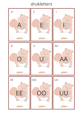Lesmateriaal Het eekhoorntjesspel - letters van auteur Juf Tessa deelt slide 4