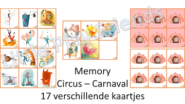 Lesmateriaal circus- carnaval: abstracte memory van auteur Little Play Friends slide 2