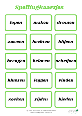 Lesmateriaal Lente werkwoordspelling van auteur Juf Daph slide 3