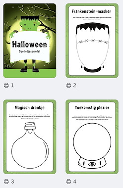 Lesmateriaal Halloween: spelletjesbundel  van auteur JufkeSarah slide 1