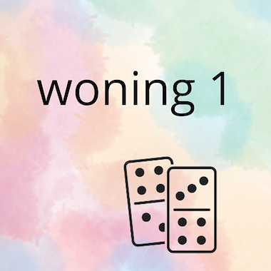 Lesmateriaal AN - mijn woning (deel 1) - spel 3: domino/leesrups van auteur Peggy Van Rompaey