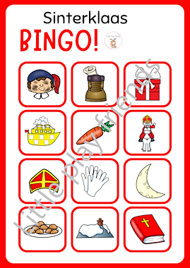 Lesmateriaal Bingo - lotto: thema Sinterklaas van auteur Little Play Friends slide 2