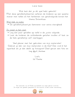 Lesmateriaal Thema Sint: Getallenlijn van auteur Juf Femke slide 2