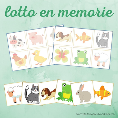 Lesmateriaal Dieren - Lotto/memory van auteur Nanny Melissa slide 2
