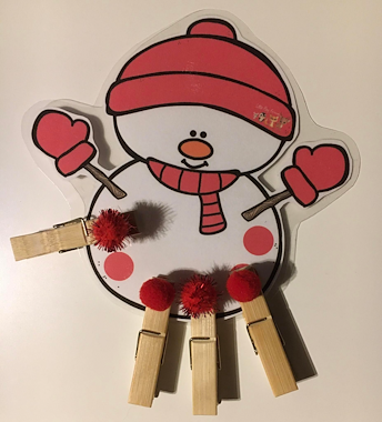 Lesmateriaal De sneeuwman - spel fijne motoriek van auteur Little Play Friends slide 2
