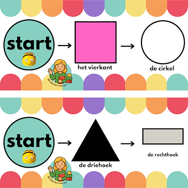 Lesmateriaal Bee bot: kleuren en vormen (met opdrachtkaarten) van auteur De kleuters van juf Naomi slide 4