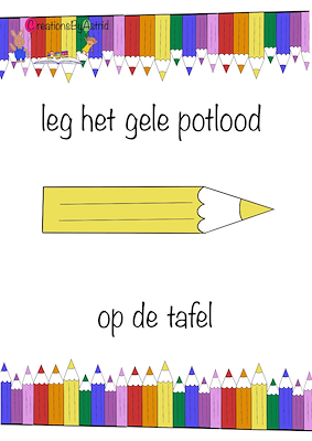 Lesmateriaal Opdrachten met kleurpotloden van auteur Creations by Astrid