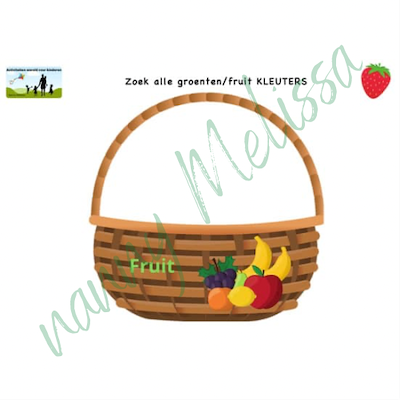 Lesmateriaal Thema eten - Zoek en sorteer het groenten/fruit KLEUTERS van auteur Nanny Melissa slide 3