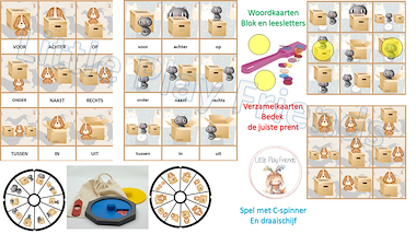 Lesmateriaal Praatmuur - begrippen: De hond en poes bij de doos van auteur Little Play Friends slide 4