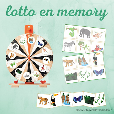 Lesmateriaal Jungle - lotto/memory van auteur Nanny Melissa