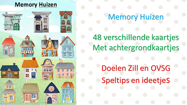 Lesmateriaal memory huizen van auteur Little Play Friends slide 2