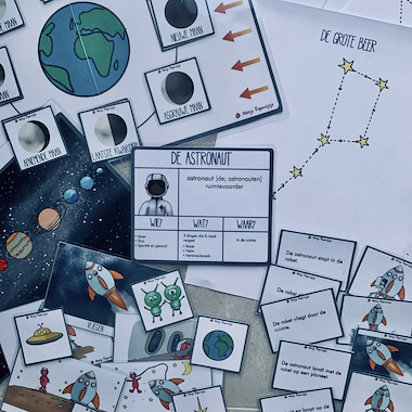 Lesmateriaal Beroepen - De astronaut van auteur Meisje Eigenwijsje slide 2