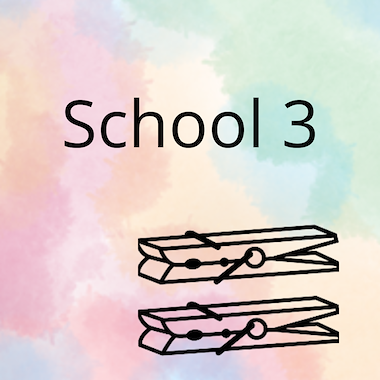 Lesmateriaal AN - de school (deel 3) - spel 2: knijpkaarten van auteur Peggy Van Rompaey
