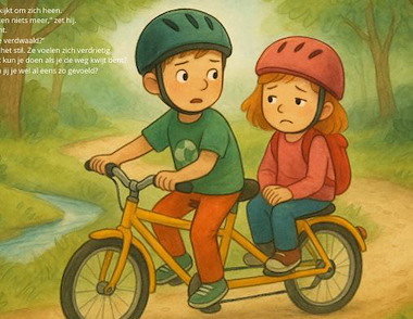 Lesmateriaal Praatplaatverhaal de fiets van auteur Jeti Creations slide 2